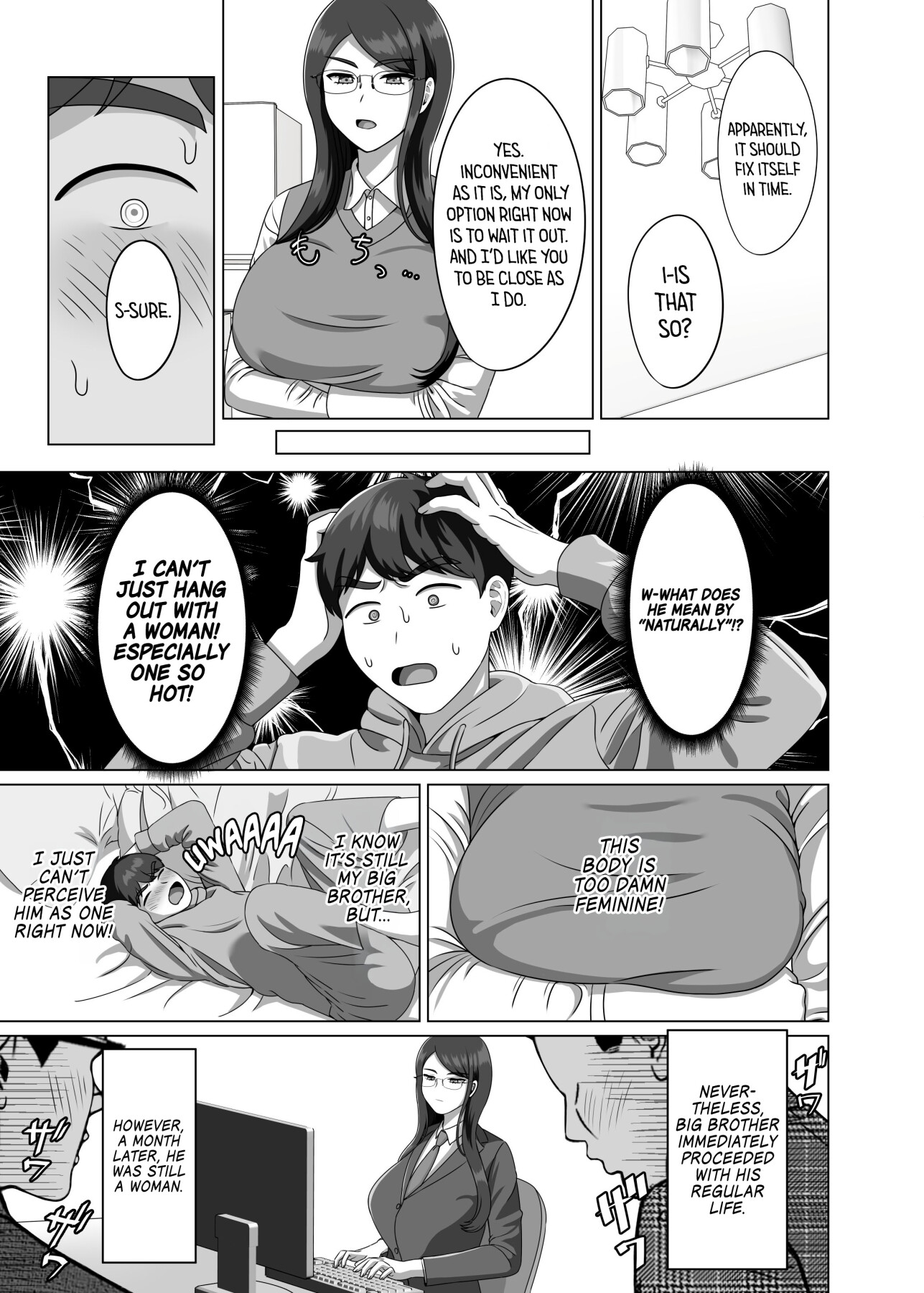 Hentai Manga Comic-I Fell in Love With My Gender Bent Big Brother and Made Him a Woman for Good by Knocking Him Up!-Read-4